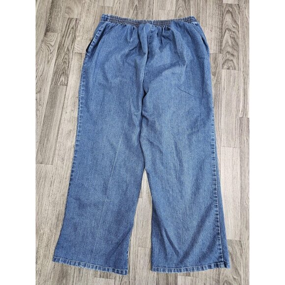 Alfred Dunner Womens 10 Blue Elastic Waist Pull On Casual Denim Soft - Picture 2 of 10